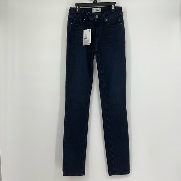 Paige Skyline Skinny Jeans Dark Wash Size 25 Premium Denim NWT - Picture 1 of 8